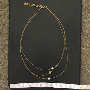 Delicate Vintage Three Strand Gold Necklace
